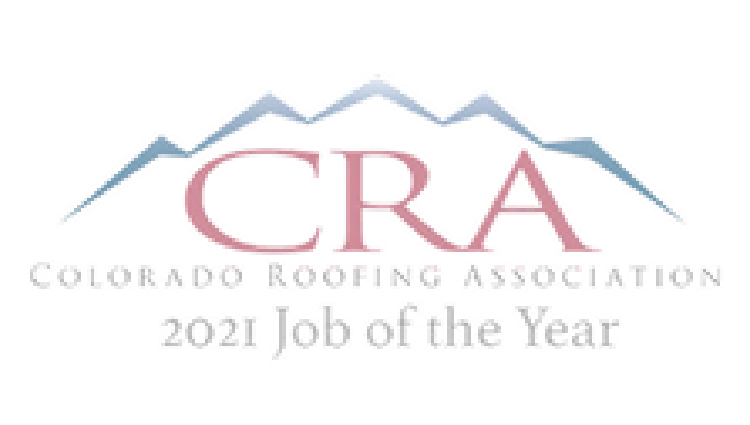 Colorado Roofing Association Job of the Year 2021 badge