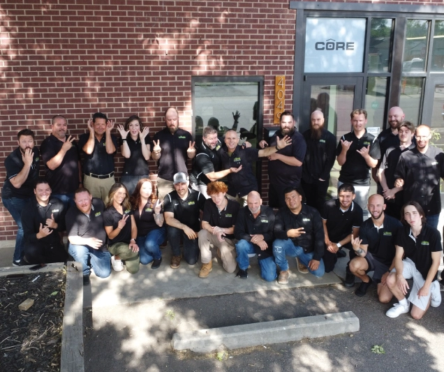 Core Roofing Systems crew at the company headquarters in Denver