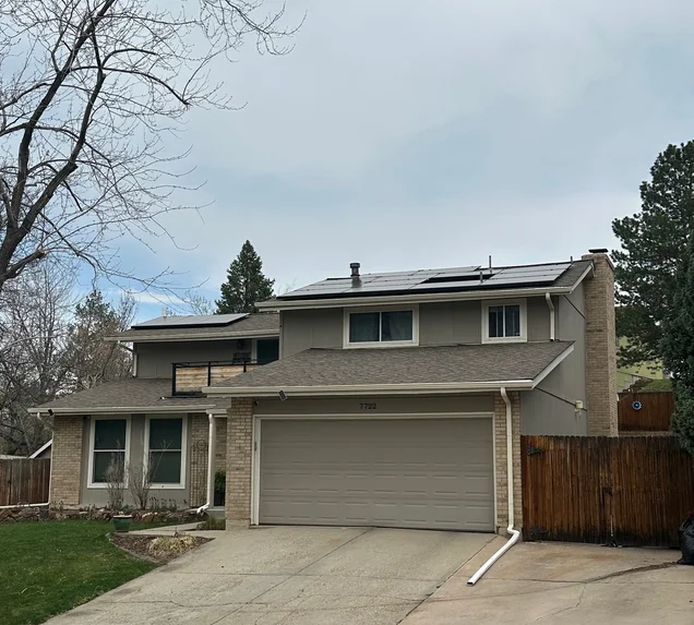Core Roofing Systems coordinating solar panel detach during a residential roof replacement in Denver