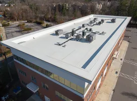 Low slope commercial roofing installed by Core Roofing Systems