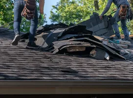 Storm damage roof repair by Core Roofing Systems